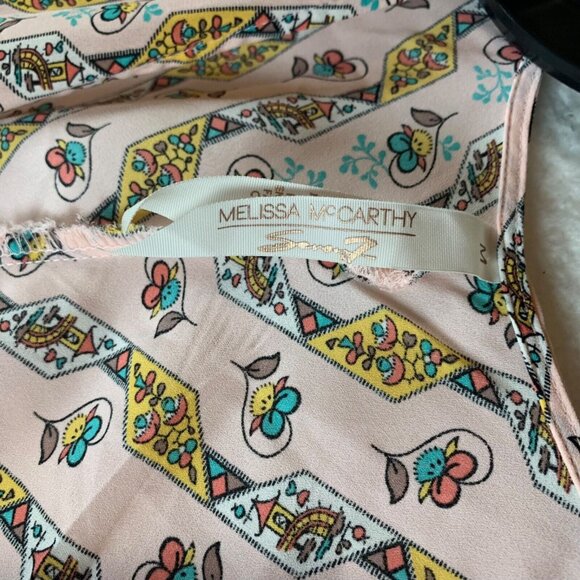 Melissa McCarthy Seven7 Women's Pink Floral Kimono Duster‎ Cardigan Size M 9169 - Picture 4 of 9